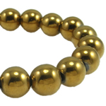 Perles hématite magnétique, Rond, plus de couleurs à choisir, grade A, 12mm pouce Vendu par brin