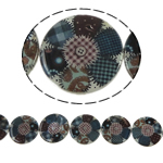 Fancy Printing Shell Beads, Coin & double-sided Approx 1mm Approx 15 Inch 