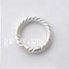 純銀製指輪リング, 92.5％純度シルバー, ドーナツ型, メッキ, ツイスト, 無色, 穴:約 5mm, 売り手 パソコン