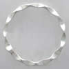 純銀製指輪リング, 92.5％純度シルバー, ドーナツ型, メッキ, ツイスト, 無色, 売り手 パソコン