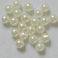 Imitation Pearl Plastic Beads, Round 3mm 