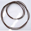 Cowhide Necklace Cord, brass clasp, platinum color plated , brown, 2mm Approx 19.6 Inch 