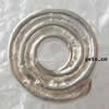 Sterling Silver Flat Beads, 925 Sterling Silver, Helix, plated 