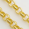 Brass Rolo Chain, Donut, plated cadmium free, 3.2mm 
