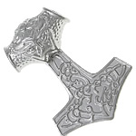 Stainless Steel Thor Hammer Pendant, Hammer of Thor, original color Approx 7mm 