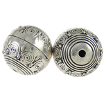 Filigree Zinc Alloy Beads, Round, plated lead free, 22mm Approx 3mm 