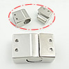 Zinc Alloy Magnetic Clasp, Rectangle, platinum color plated Approx 
