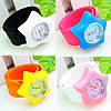 Slap Watch, Zinc Alloy, with Glass & Silicone, Star, platinum color plated, for children 21mm, 23mm Approx 10 Inch 
