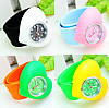 Slap Watch, Zinc Alloy, with Glass & Silicone, Heart, platinum color plated, for children 21mm, 23mm Approx 10 Inch 