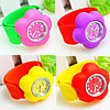 Slap Watch, Zinc Alloy, with Glass & Silicone, Flower, platinum color plated, for children 21mm, 23mm Approx 10 Inch 