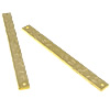 Barra Conectora de Acero Inoxidable, Rectángular, chapado en color dorado, 1/1 aro, 5x55x1.5mm, agujero:aproximado 1.2mm, Vendido por UD