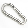 Stainless Steel Carabiner Key Ring, hand polished, original color 