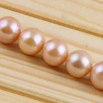 Perles de nacre rondes de culture d'eau douce, perle d'eau douce cultivée, naturel, rose, Niveau AA, 11-12mm Environ 0.8mm pouce, Vendu par brin