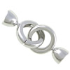 Sterling Silver Interlocking Clasp, 925 Sterling Silver, plated 0.8mm, 2mm Approx 9.6mm 