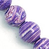 Synthetische Türkis Perlen, rund, imitierter Malachit, farbenfroh, 10mm, Bohrung:ca. 1.5mm, Länge:15 ZollInch, ca. 37PCs/Strang, verkauft von Strang