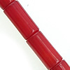 Perles en corail naturel, tube, rouge, grade A Environ 1mm .5 pouce, Environ Vendu par kg