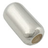 純銀製のチューブ ビーズ, 92.5％純度シルバー, チューブ形, メッキ, 無色 穴:約 3mm, 売り手 パソコン