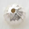 Sterling Silber Wellpappe Perlen, 925 Sterling Silber, rund, plattiert, keine, Bohrung:ca. 1mm, verkauft von PC