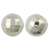 Perles facettées en argent , argent sterling 925, Rond, Placage, facettes, plus de couleurs à choisir, 10mm Environ 1.6mm, Vendu par PC