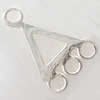 Sterling Silber Kronleuchter Komponente, 925 Sterling Silber, Dreieck, 1/3-Schleife, keine, verkauft von Paar