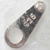 conector de cadena de plata esterlina, plata de ley 925, Gota, chapado, más colores para la opción, longitud:0.5 Inch, Vendido por UD