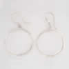 Sterling Silver Hoop Earring Component, 925 Sterling Silver, Donut, plated 23mm .5 Inch 