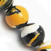 Synthetische Türkis Perlen, rund, imitierter Malachit, farbenfroh, 10mm, Bohrung:ca. 1mm, Länge:15 ZollInch, ca. 37PCs/Strang, verkauft von Strang