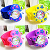 Slap Watch, Zinc Alloy, with Glass & Silicone, Butterfly, platinum color plated, for children 23mm Approx 9 Inch 