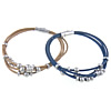 Cowhide Bracelets, with 316 Stainless Steel, plated 6mm 2mm 
