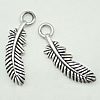 Sterling Silver Leaf Pendants, 925 Sterling Silver, plated Approx 3.5mm 