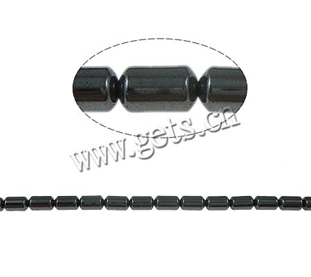 Non Magnetic Hematite Beads, Column, different size for choice, black, Grade A, Hole:Approx 1mm, Length:Approx 15.5 Inch, Sold By Strand