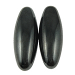 Perles hématite magnétique, ovale, noire, grade A Vendu par paire