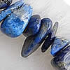 Perles de pierre lasurite naturelles, lapis lazuli naturel, pepite, 8-12mm  5-7mm .5 pouce, Vendu par brin