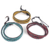 Wrap Bracelets, Cowhide, with Agate, zinc alloy clasp, platinum color plated , mixed colors, 4mm, 7mm Approx 13.5-16 Inch 