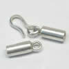 Sterling Silver Hook and Eye Clasp, 925 Sterling Silver, with end cap & single-strand 