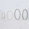 Messing Verknüpfung Ring, flachoval, plattiert, keine, 16x26x0.5mm, verkauft von PC