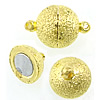 Brass Magnetic Clasp, Round, plated, hammered & single-strand 10mm Approx 1mm 