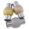 Runder Edelstahl Magnetverschluss, 316 Edelstahl, Laterne, plattiert, Falten, keine, 8x16.5mm, Bohrung:ca. 3mm, verkauft von PC