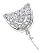 Sterling Silver Peg Bail, 925 Sterling Silver, plated, with cubic zirconia 1mm Approx 