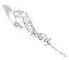 Sterling Silver Peg Bail, 925 Sterling Silver, plated, with cubic zirconia 1mm Approx 