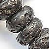 Natürliche Lava Perlen, Rondell, verschiedene Größen vorhanden, Bohrung:ca. 0.8mm, Länge:15.5 ZollInch, verkauft von kg