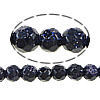 Blue Goldstone Beads, Flat Round, faceted, approx 4-4.5mm Approx 0.5mm Approx 14.5 Inch, Approx 