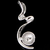 Sterling Silver Peg Bail, 925 Sterling Silver, Helix, plated 0.8mm Approx 