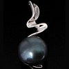 Cultured Pearl Sterling Silver Pendants, 925 Sterling Silver, with Freshwater Pearl, Round Approx 