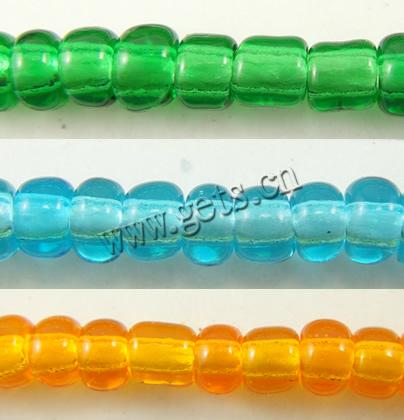 Perles en verre rocaille transparent, perles de rocaille en verre, Rond, normes différentes pour le choix & translucide, plus de couleurs à choisir, Trou:Environ 1mm, 30000PC/sac, Vendu par sac