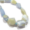 Blue Chalcedony Bead, Nuggets Approx 1-1.5mm Approx 15.5 Inch 