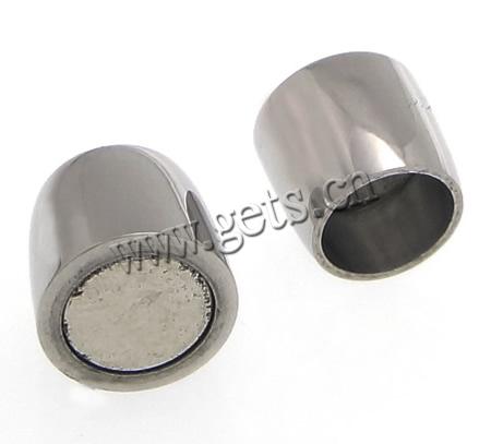 Round Stainless Steel Magnetic Clasp, Tube, plated, Customized, more colors for choice, 13x5mm, Hole:Approx 3mm, Sold By PC