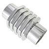 Round Stainless Steel Magnetic Clasp, 316 Stainless Steel, Tube, plated Approx 5mm 