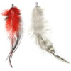 Feather Pendants, Chicken Feather, with Iron, sand blast Approx 2mm 