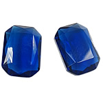 Crystal Cabochons, Rectangle, flat back & faceted 